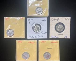 Uncirculated Mercury dimes