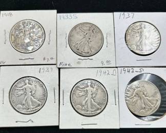 Walking Liberty half dollar collection