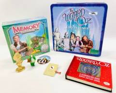 Wizard of Oz Trivia Game, The Wizard of Oz Memory Challenge Game 75th Anniversary Edition, Wizard of Oz Scanimation: 10 Classic Scenes from Over the Rainbow And Wizard Of Oz Figurines Assorted Lot