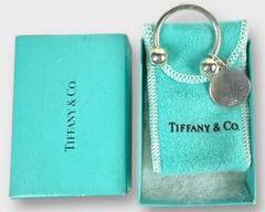Tiffany & Co Sterling Silver Key Ring w Box & Bag. No Monogram!