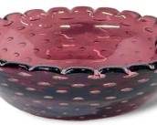 Vintage Barbini Murano Style Bubble Blown Art Glass Bowl