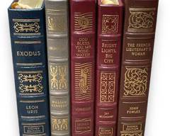 EASTON PRESS Lot of x5 SIGNED FIRST EDITION COPIES Including: Exodus, Ironweed, God Bless You, Mr. Rose-Water, Bright Lights Big City, The French Lieutenants Woman