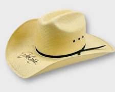 Jeff Cook Alabama Rock Band Signed DOUBLE S HAT COLLECTION COMFORT Genuine Shantung Panama Cowboy Hat