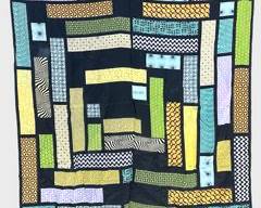 Vintage Escada Geometric Black & Colorful Block Print Scarf 36