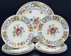 Fine lovely Noritake Japanese Floral Porcelain Salad Plates and one Dinner Plate