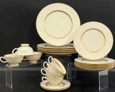 Fine LENOX Imperial P338 USA Made China Dinner Plates, Salad Plates, Tea Cups, and Saucers