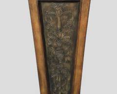 20th C Pulaski Furniture Wood Pedestal With Hand Painted Details