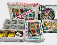 Vintage Shiny Brite, Santa Land, Santas World and Decor Noel Christmas Ornaments