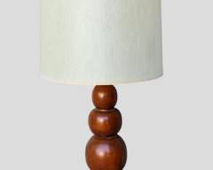 Vintage Mid Century Modern MCM Wood Table Lamp with Shade