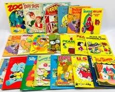 DISNEY, PEANUTS, WHITMAN and Others Lot of 22 Vintage Coloring and Children;s Activity Books