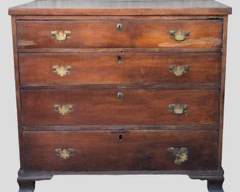 Antique 4 Drawer Chest Brass Pulls Fancy Brass Pulls