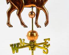 Vintage Copper/Brass Standing Deer Weathervane