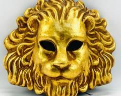 Si Lucia Italian Creations Maschere Veneziane Golden Lion Mask