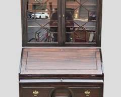 Vintage Skandia Furniture Chippendale Style Secretary Bookcase Ball and Claw Foot
