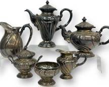 2574 Grams FANTASTIC Fine Sterling Silver Tea Coffee Set maker Industria Peruana Plata Esterling 925 Camusso Fancy Serving Tray see lot 253