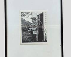 Randy Miller Signed Engraving "Ross the Piper" Black Frame. Numbered