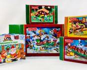 FISHER PRICE LITTLE PEOPLE Lot of 5 Items, Thanksgiving Celebration, Christmas Train Set, Christmas Story, Twas the Night Before Christmas Story Set, PLUS Christmastime is Here! Book