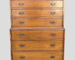 Famous Reproductions on New England Furniture Company Vintage Wood Highboy Dresser with 9 Drawers Brass Hardware and Dovetailed Construction