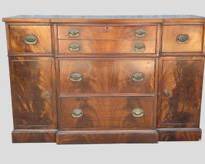 Antique 6 Drawer 2 Door Brass Pull Sideboard