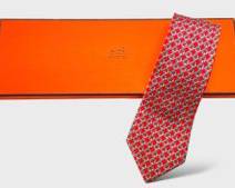 Vintage Hermes Paris Silk Tie With Box