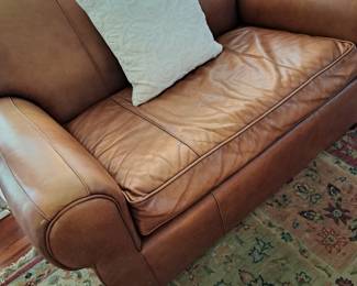 Pottery Barn Leather Loveseat