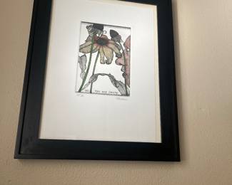 $80 “Man and Daisies" 1983. AP VI signed by the artist - Hansen. Available for online purchase Wednesday as per instructions in the sale details.