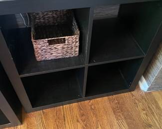 $60 four cubicle storage shelf. Available for online purchase. 31”w X 15.5”d X 31”h.