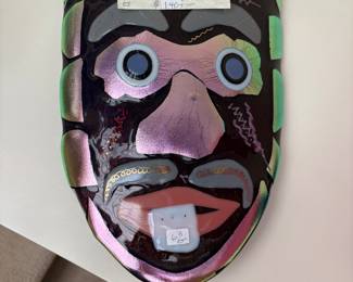 Glass Art for sale during in person sale hours Friday and Saturday.