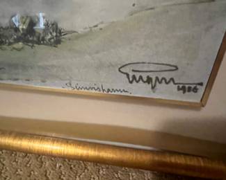 closeup of the signature and the title(?)