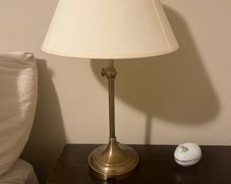 $130 Brass table lamp - adjustable height. 22.5"h as shown. Available for online purchase Wednesday as per instructions in the sale details.