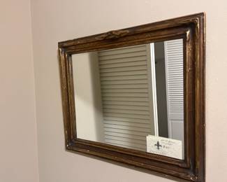 $80 Antique gold framed mirror. 21"w x 17.5"h.
Available for online purchase Wednesday as per instructions in the sale details.