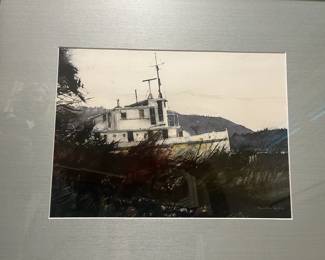 $580. "Off Pleasure Point" watercolor by Thomas William Jones signed. Originally $1200 at Foster White Gallery. Art is 19.5"w x 11.5"h. Framed dimensions are 26"w x 21.5"h. Available for online purchase Wednesday as per instructions in the sale details.