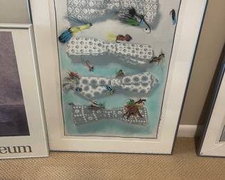 $180. "Flies & Ties IV" signed and numbered print by Susan Singleton. 23"w x 33.5"h. Available for online purchase Wednesday as per instructions in the sale details.