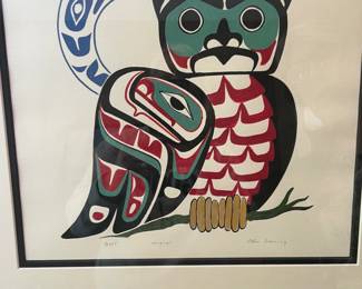 $120 Original signed piece by Tlingit artist,Odin Lonning. Available for in person purchase Friday and Saturday