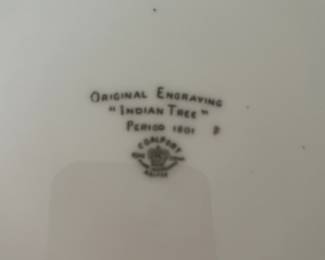 Coalport marking on the back of the china. Cups and saucers also note they were made with lead free glaze.