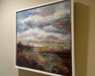 $240. Signed original by Tomassi. 25.5" sq. Available for online purchase Wednesday as per instructions in the sale details.