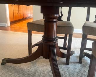 base of the dining table