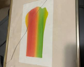 $80 Kathleen Rabel original as found. Art is 10"h x 6"w.
Available for online purchase Wednesday as per instructions in the sale details.