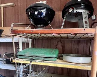 Small grills, vintage camp stove