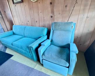 Vintage couch and matching chair