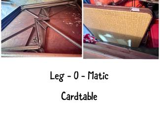 Vintage Card table with a very unique leg system.