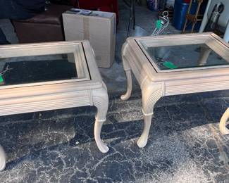 Nice glass top end tables