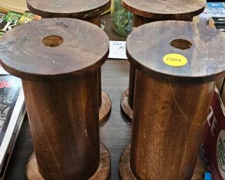 LARGE WOODEN SPOOLS