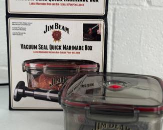 Retail $40. Our Price: $15. Jim Beam Vacuum Seal Quick Marinade Box. Enhance your meals with this large marinade box and air-sealer pump for quick flavor infusion.