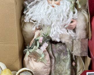 Retail $60. Our Price: $25. Brinn’s Collectible Porcelain English Garden Santa Doll. A beautifully crafted 16” Santa doll from 1991, perfect for collectors and holiday decor.