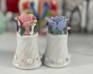 Retail: $30. Our Price: $8. Beautifully crafted floral shakers bring a touch of garden elegance to your kitchen decor.