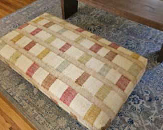 Annie Selke tapered leg square rug ottoman
