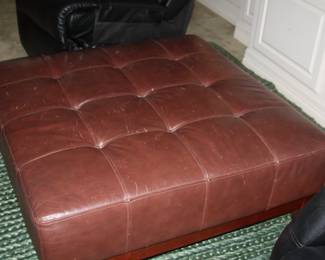 large leather stool