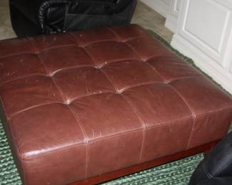 large leather stool