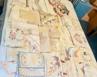 vintage embroidery linens